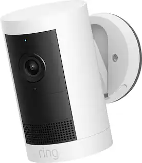 Ring - Outdoor Cam Plus, Battery, Wide-Angle 2K Video, Low-Light Sight for full-color night vision, Mount-anywhere versatility - White