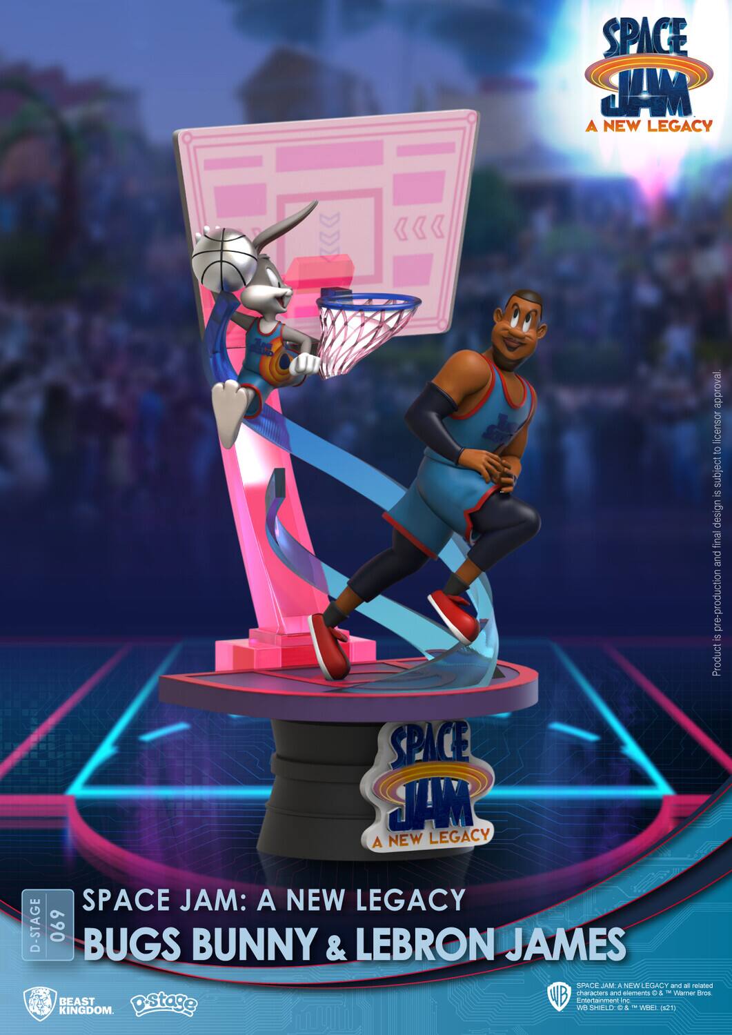 SPACE JAM: A NEW LEGACY

D-STAGE 069
BUGS BUNNY & LEBRON JAMES

Product: SPACE JAM: A NEW LEGACY
D-Stage: 069
Bugs Bunny & LeBron James

Warner Bros. Entertainment Inc. (WBIE)
BEAST KINGDOM
D-Stage

SPACE JAM: A NEW LEGACY and all related characters and elements © & ™ "Warner Bros. Entertainment Inc. WB SHIELD © & ™ "WBIE" (2021)