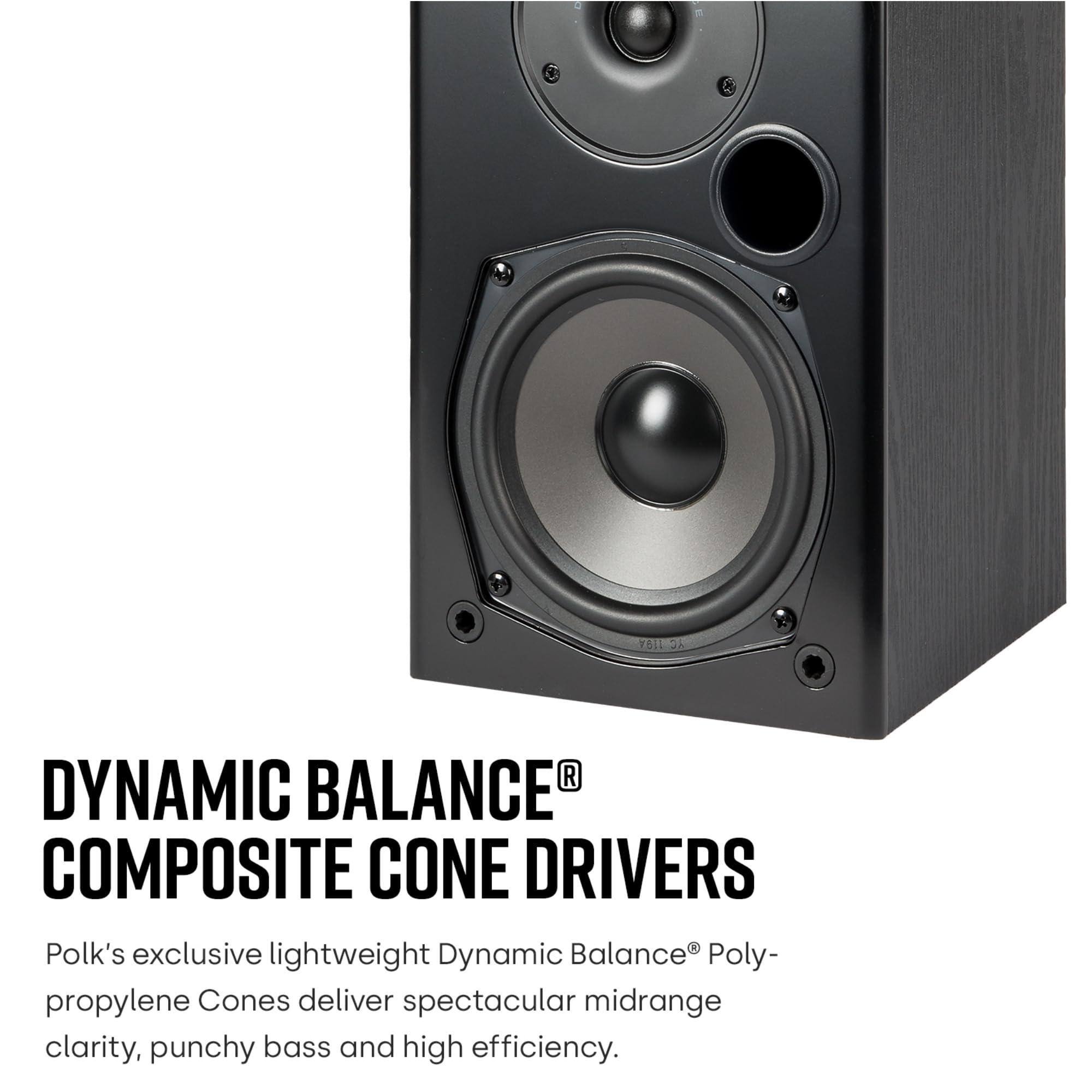 781L R DYNAMIC BALANCE COMPOSITE CONE DRIVERS

Polk's exclusive lightweight Dynamic Balance Polypropylene Cones deliver spectacular midrange clarity, punchy bass and high efficiency.