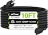 BN-LINK - 10 ft Outdoor Extension Cord 12/3 SJTW, Heavy Duty, 3-Prong Grounded, 15A, 1875W, ETL - Black