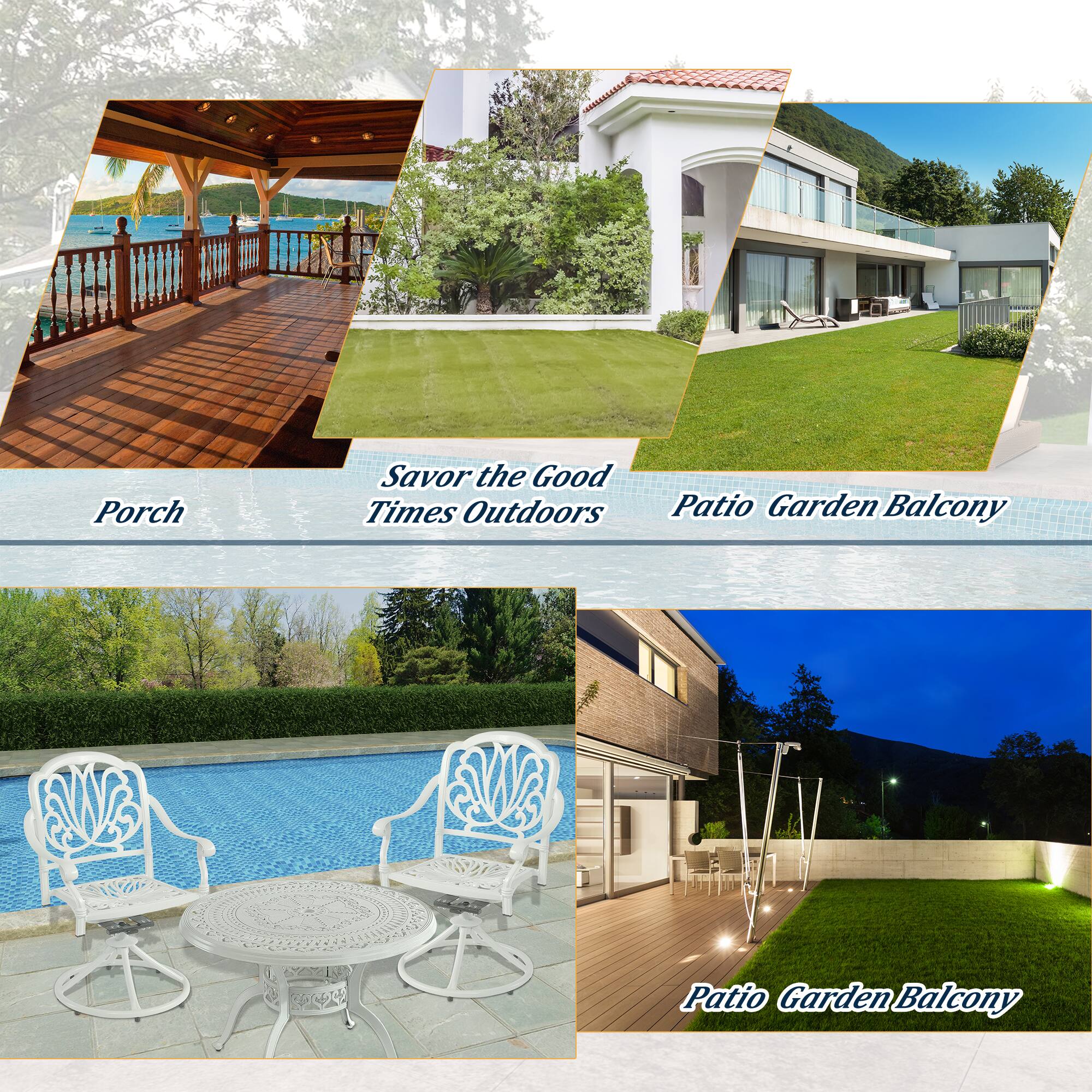 Porch  
Savor the Good Times Outdoors  
Patio Garden Balcony  
Patio Garden Balcony
