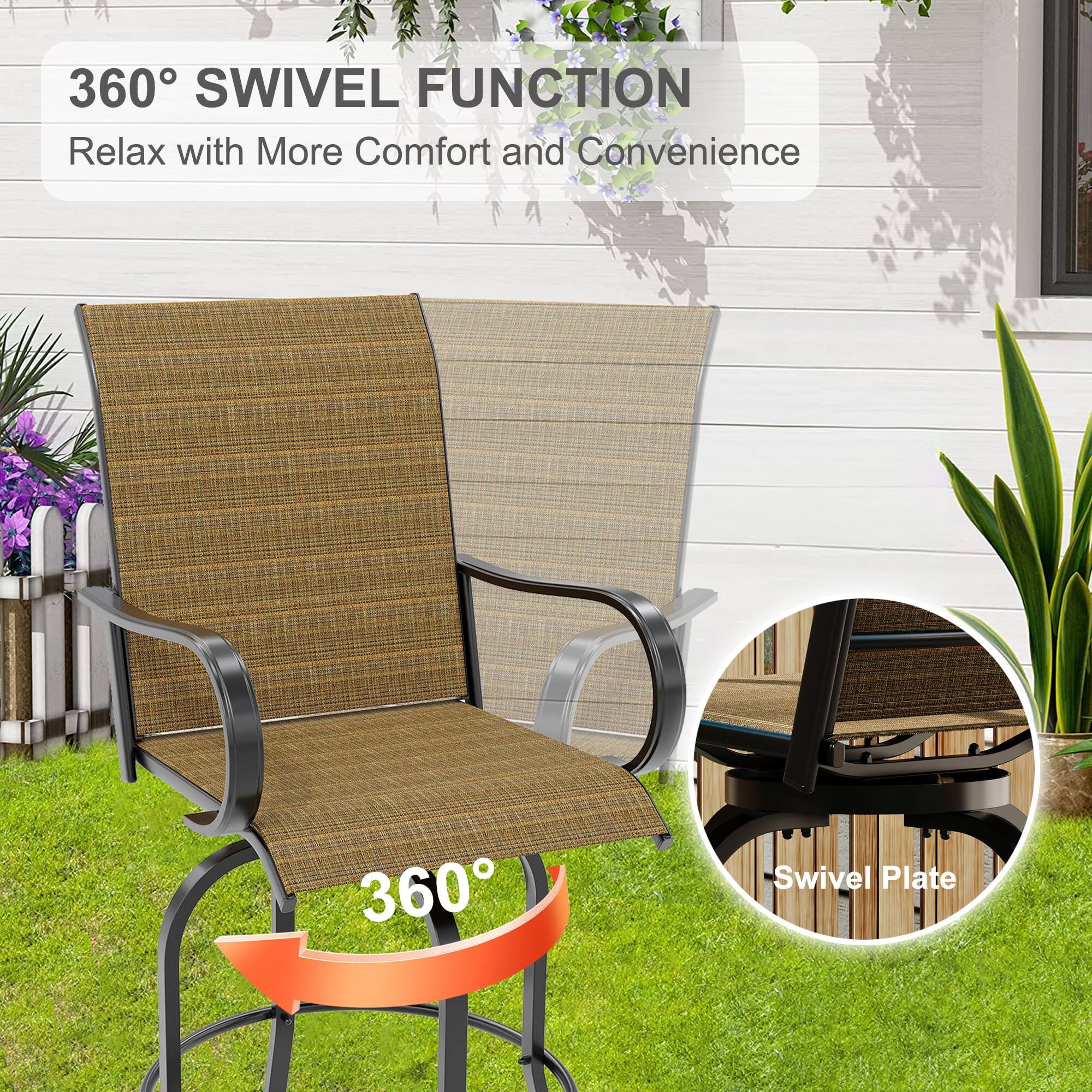 360° SWIVEL FUNCTION  
Relax with More Comfort and Convenience  

360°  

Swivel Plate