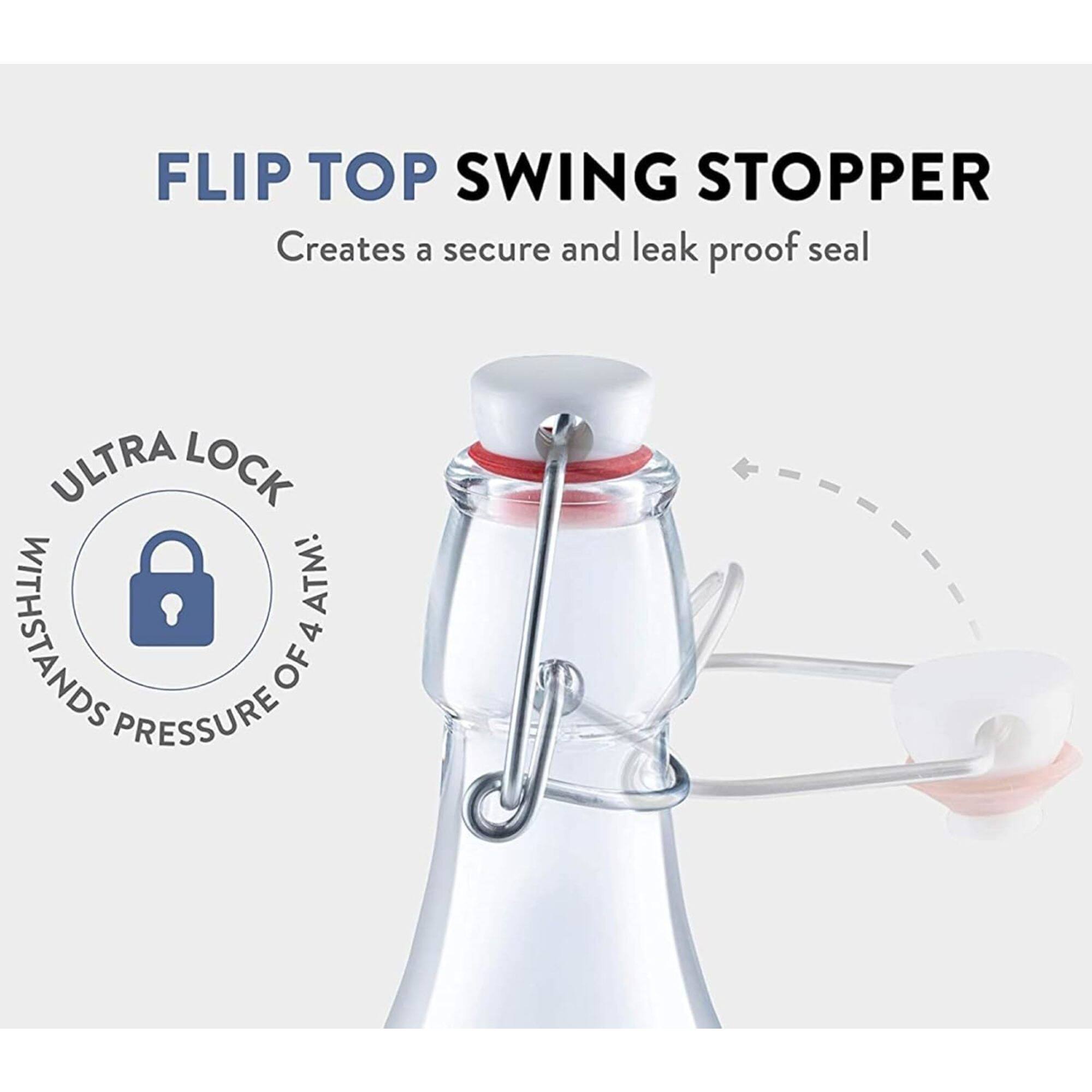 FLIP TOP SWING STOPPER  
Creates a secure and leak proof seal  

ULTRA LOCK  
WITHSTANDS 4 ATM OF PRESSURE