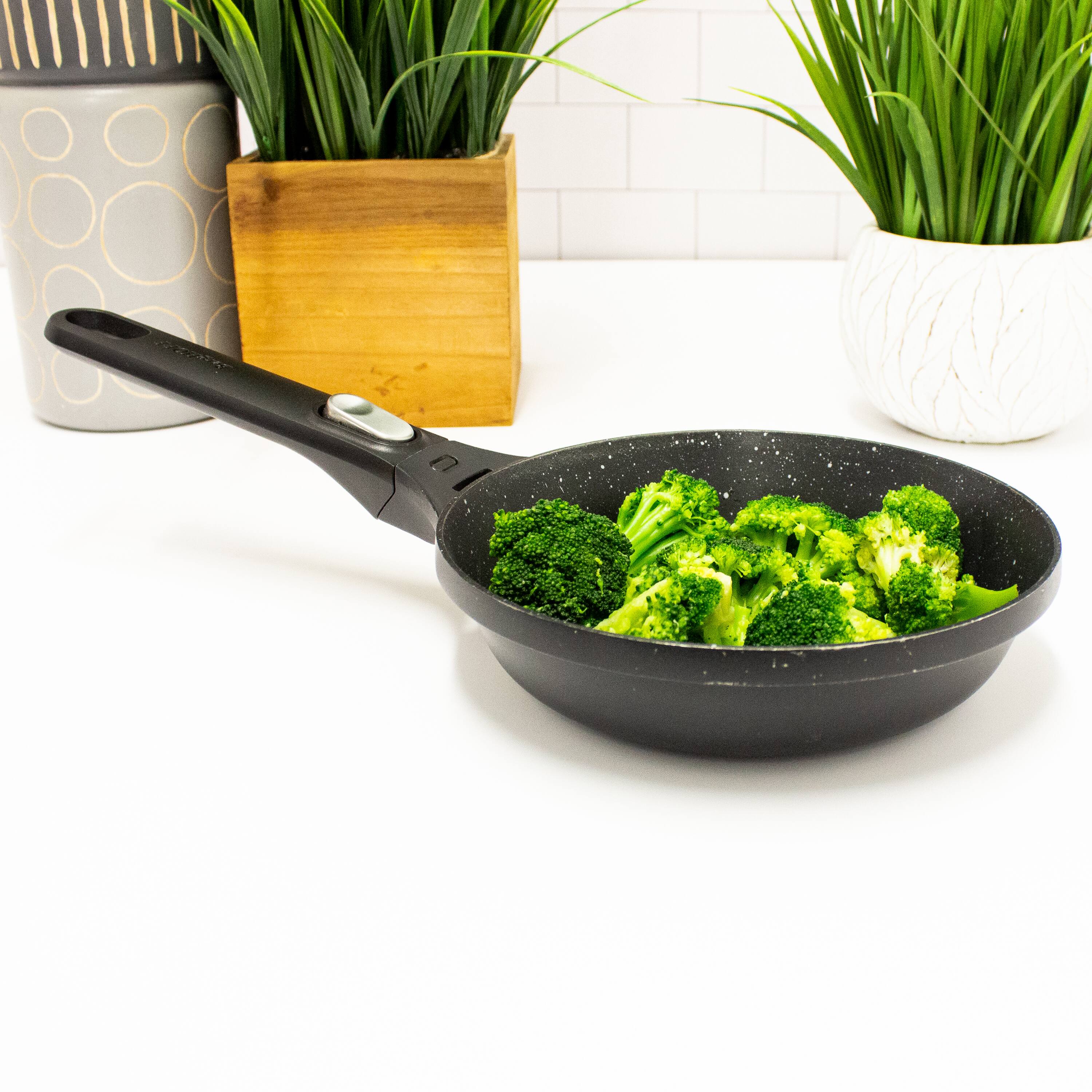 Alt View 2. BergHOFF - BergHOFF GEM Nonstick Aluminum 8" Fry Pan, Detachable Handle - Black.
