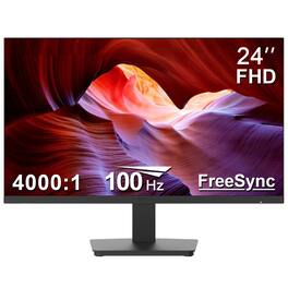GlowWise - 24 Inch 100Hz FHD PC Monitor | Ultra-Slim Ergonomic Design with Eye Care, Tilt, HDMI/VGA, VESA Mount (ES-24F2) - Blank
