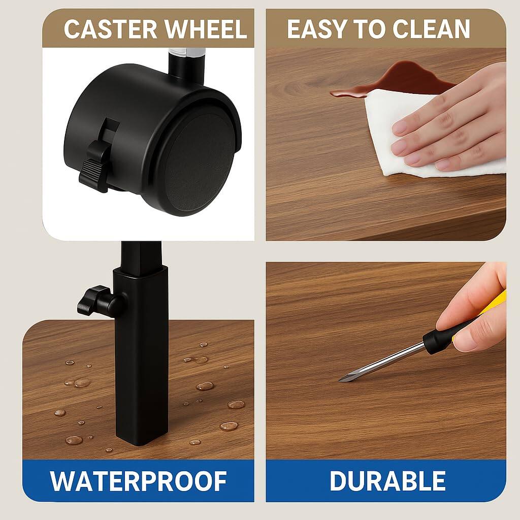 - CASTER WHEEL
- EASY TO CLEAN
- WATERPROOF
- DURABLE