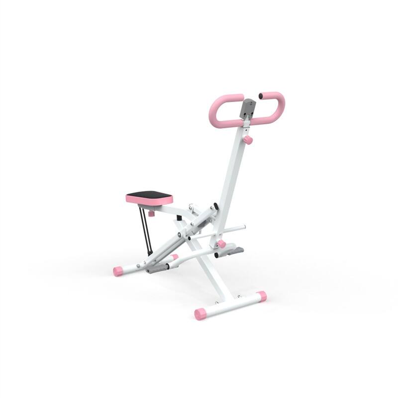 Alt View 2. HTUTWOO - Squat Machine for Home - Foldable Glutes Assist Trainer with Resistance Bands, Booty Butt Thighs Workout, Ab Back Leg - Pink.