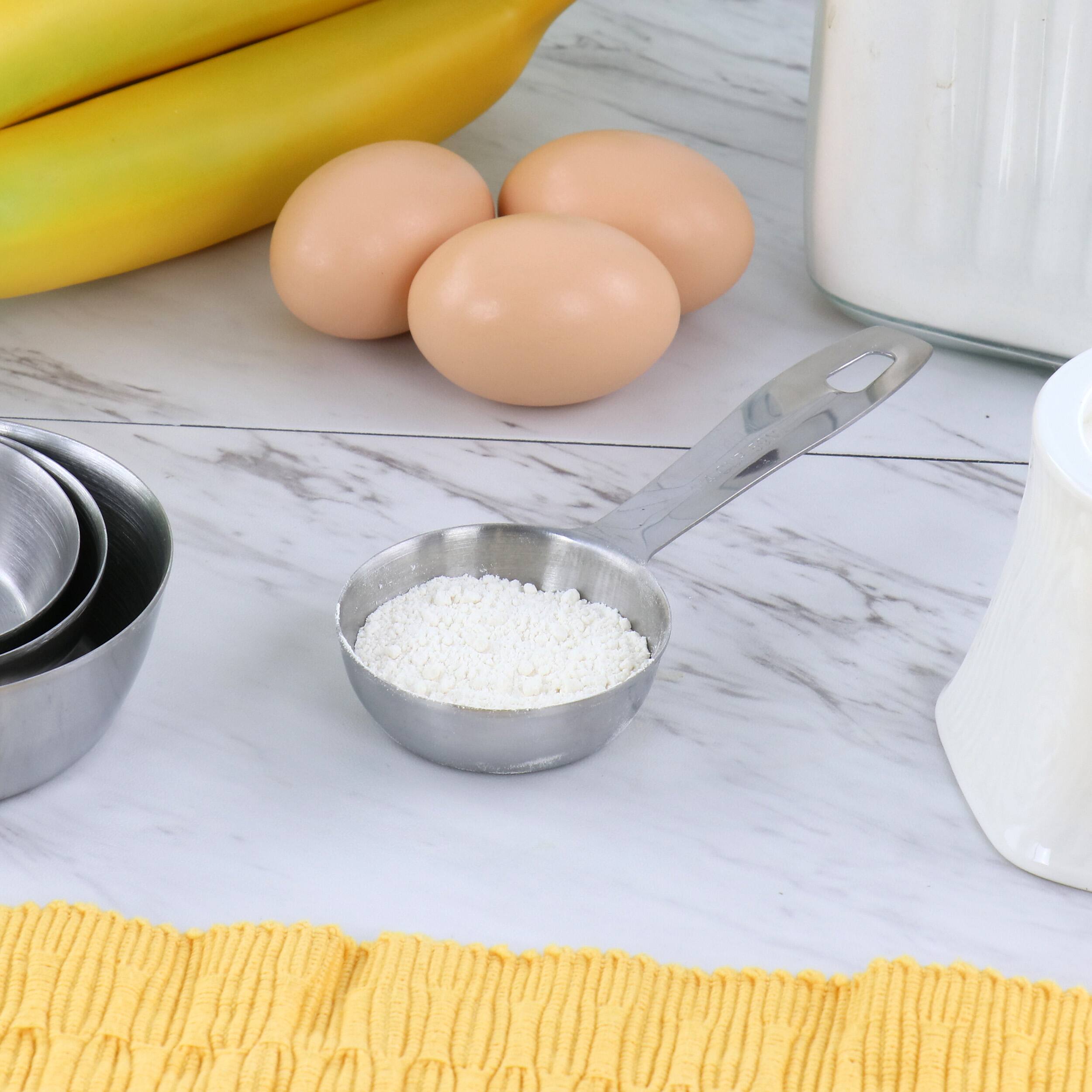 Alt View 4. Oster - Oster Baldwyn 4 Piece Stainless Steel Measuring Cup Set - Silver.