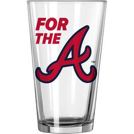 Logo Brands - Atlanta Braves 16oz. Team Slogan Pint Glass - Multicolor