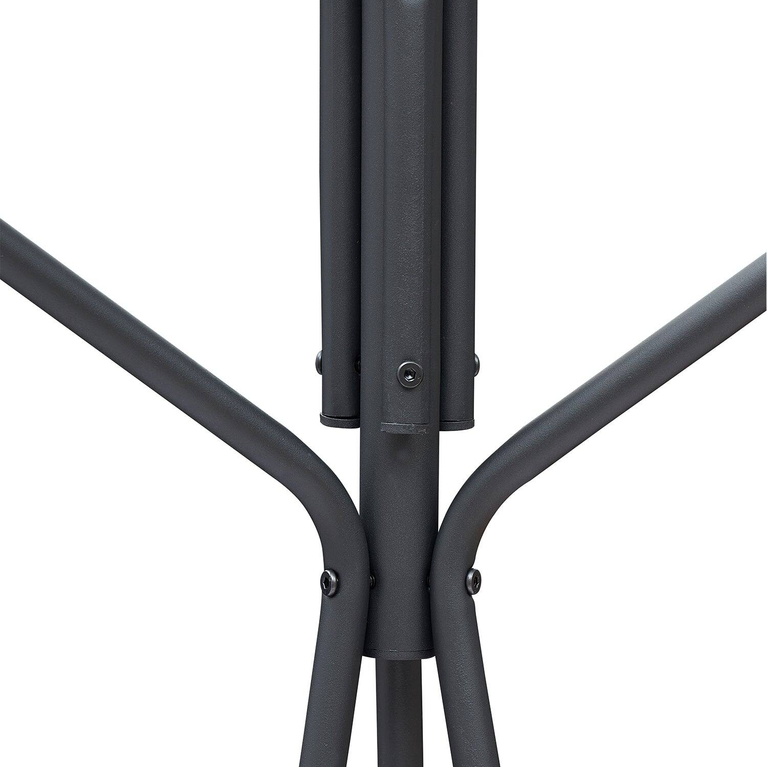 Alt View 2. Vecelo - Coat Rack with Storage Basket & Shelf - Wall Mount Key Organizer with Hooks, Space-Saving Entryway Organizer - Black.