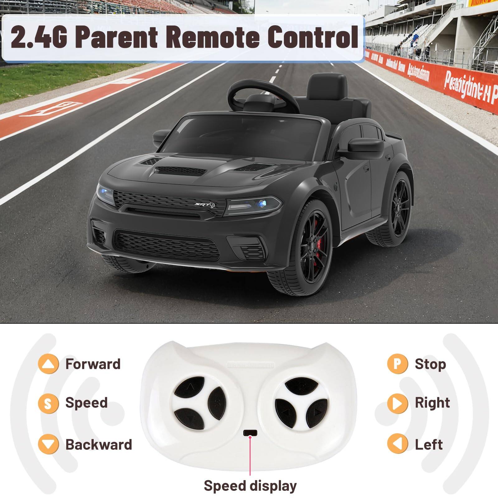 2.4G Parent Remote Control

Forward
Speed
Backward
Stop
Right
Left
Speed display