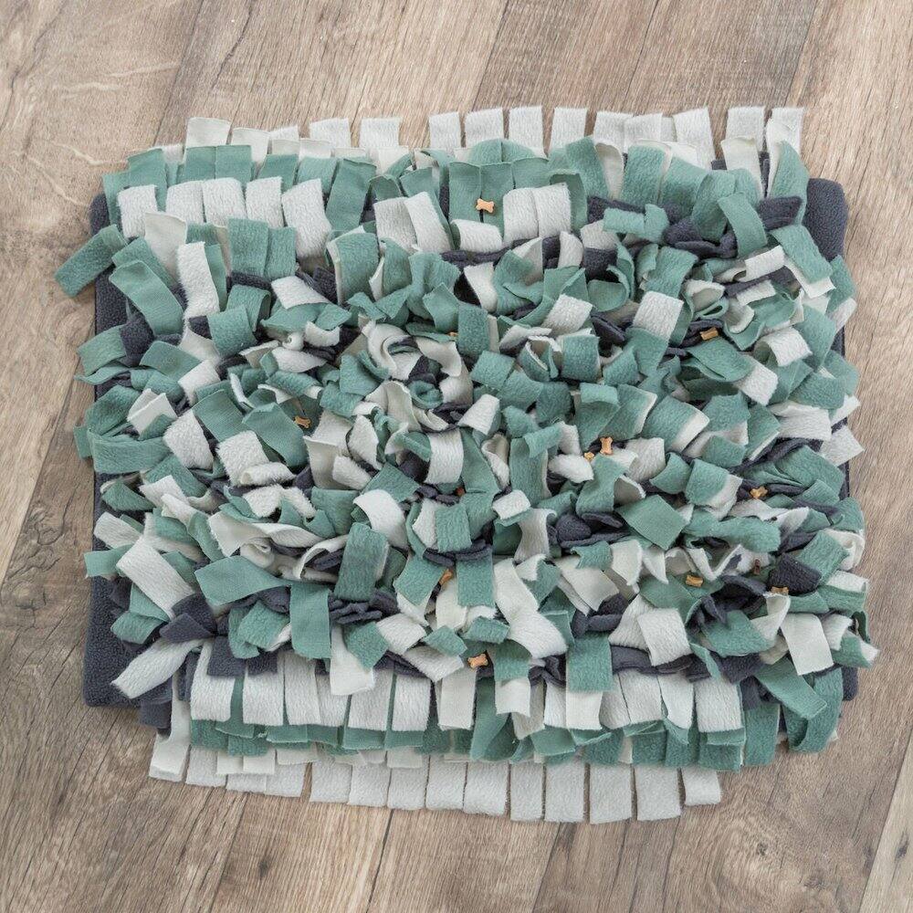 Alt View 3. TRIXIE - Snuffle Mat for Dogs Level 1 Enrichment Puzzle for Dogs Slow Feeder - Green/Gray.
