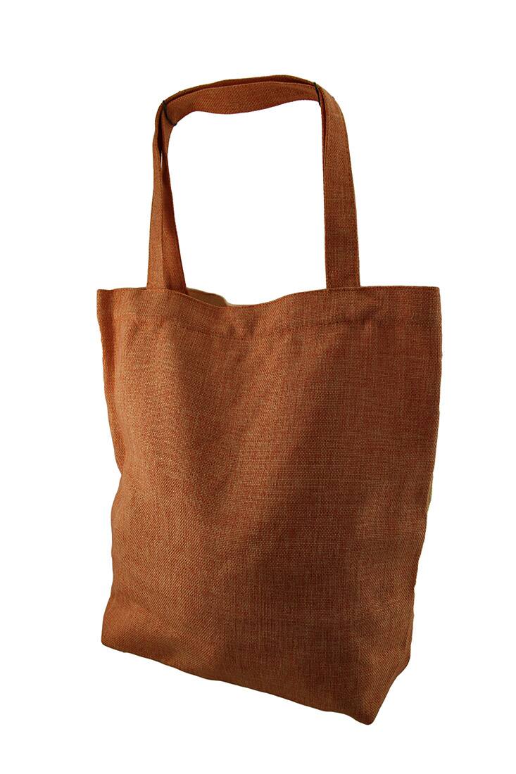 Alt View 1. Zeckos - Happy Dog Large Yellow Lab Face Canvas Tote Bag - Orange.