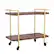 Front. Martha Stewart - Liam Mobile 2 Tier Printer Cart with Side Storage - Walnut/Polished Brass Frame.