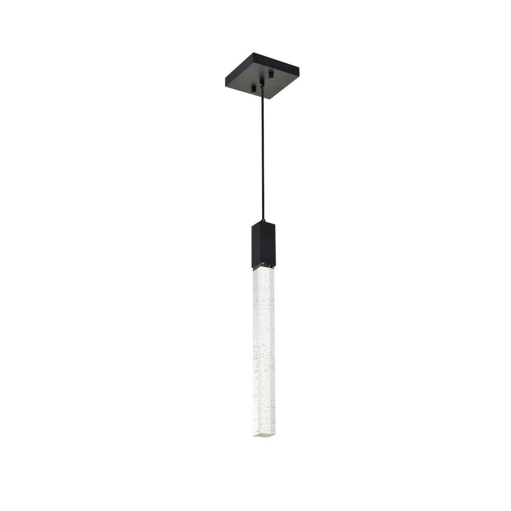 Back. Elegant Lighting - Weston 1 light pendant in black - Black.