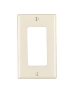 Leviton - 1-Gang Decora GFCI Device Wallplate, Thermoset, Device-Mount, Standard Size, 10-Pack (80401-TMP) - White