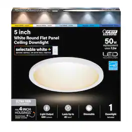 FEIT ELECTRIC - Feit EDGELIT Frost White 4 in. W Aluminum LED Retrofit Recessed Lighting 6.5 W