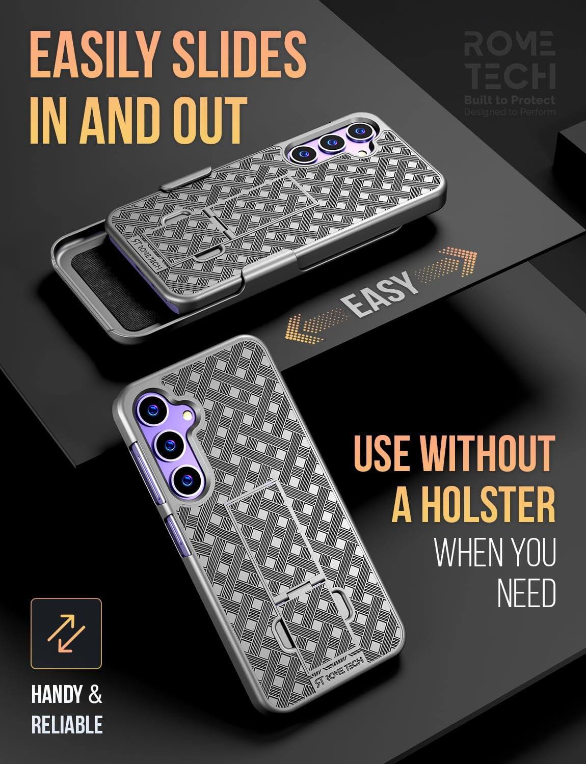 EASILY SLIDES IN AND OUT

ROVE TECH
Built to Protect
Designed to Perform

EASY USE WITHOUT A HOLSTER WHEN YOU NEED

HANDY & RELIABLE