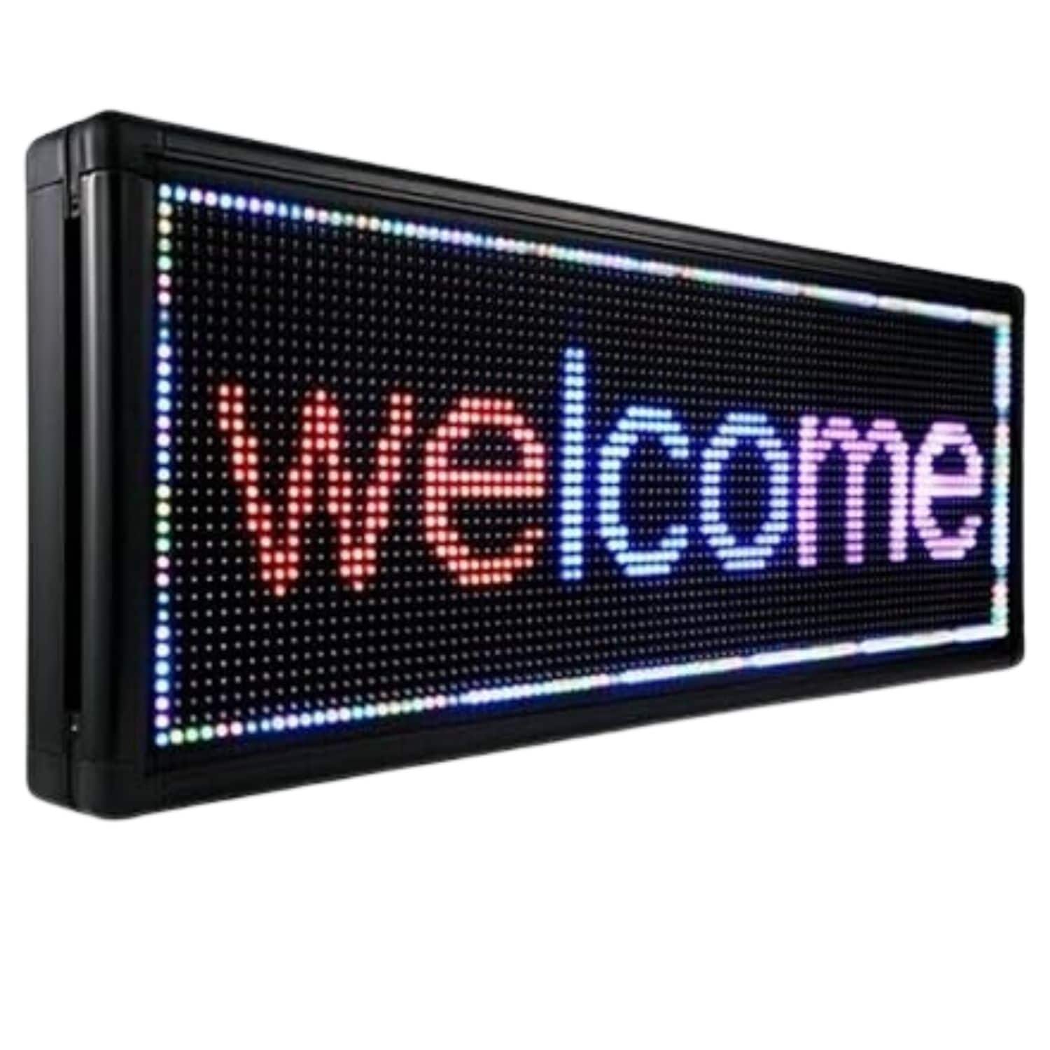 Stock Preferred - 40"x15" LED Scrolling Message Sign - Red + Blue + Purple