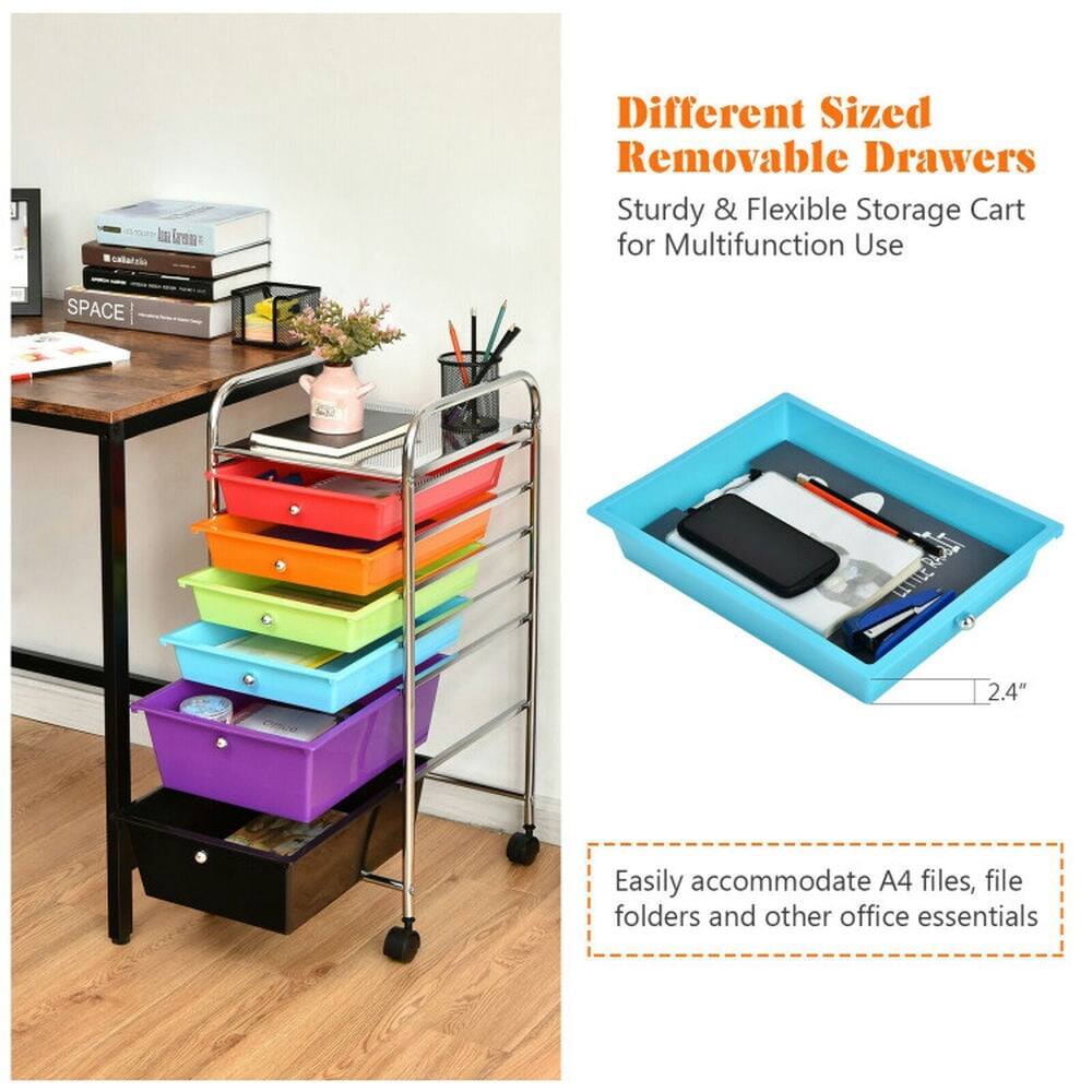 Different Sized Removable Drawers  
Sturdy & Flexible Storage Cart for Multifunction Use  

SPACE UERT LITTLE 2.4"  
Easily accommodate A4 files, file folders and other office essentials