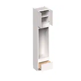 Boyel Living - 33-in W x 96-in H x 27-in D Slim Shaker RTA Kitchen Double Oven Cabinet with Soft-Close - Snow White