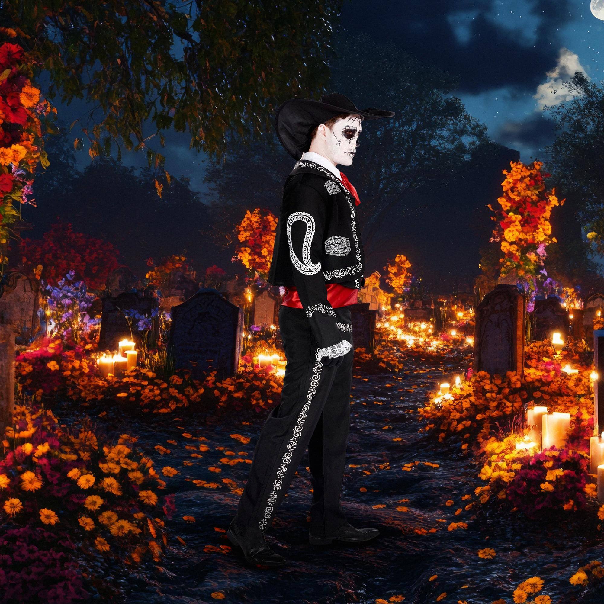 Alt View 5. Orion Costumes - Day of the Dead Mariachi Adult Costume | Extra Large - Black.