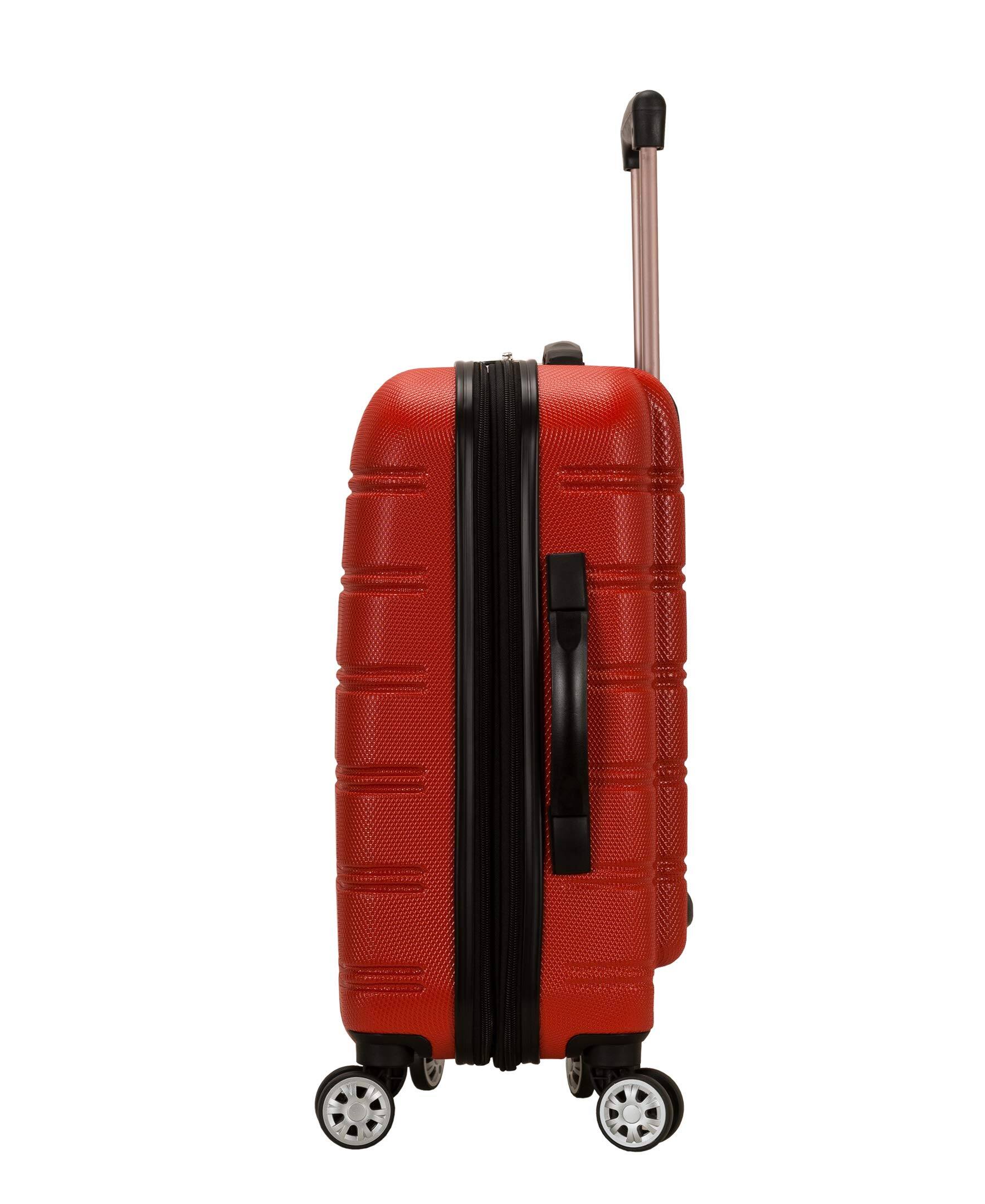 Left. Fabibe - Melbourne Hardside Expandable Spinner Wheel Luggage Red Carry-on 20-inch 22"X13. 5"x9" (with wheels)Carry-On meets - Default.