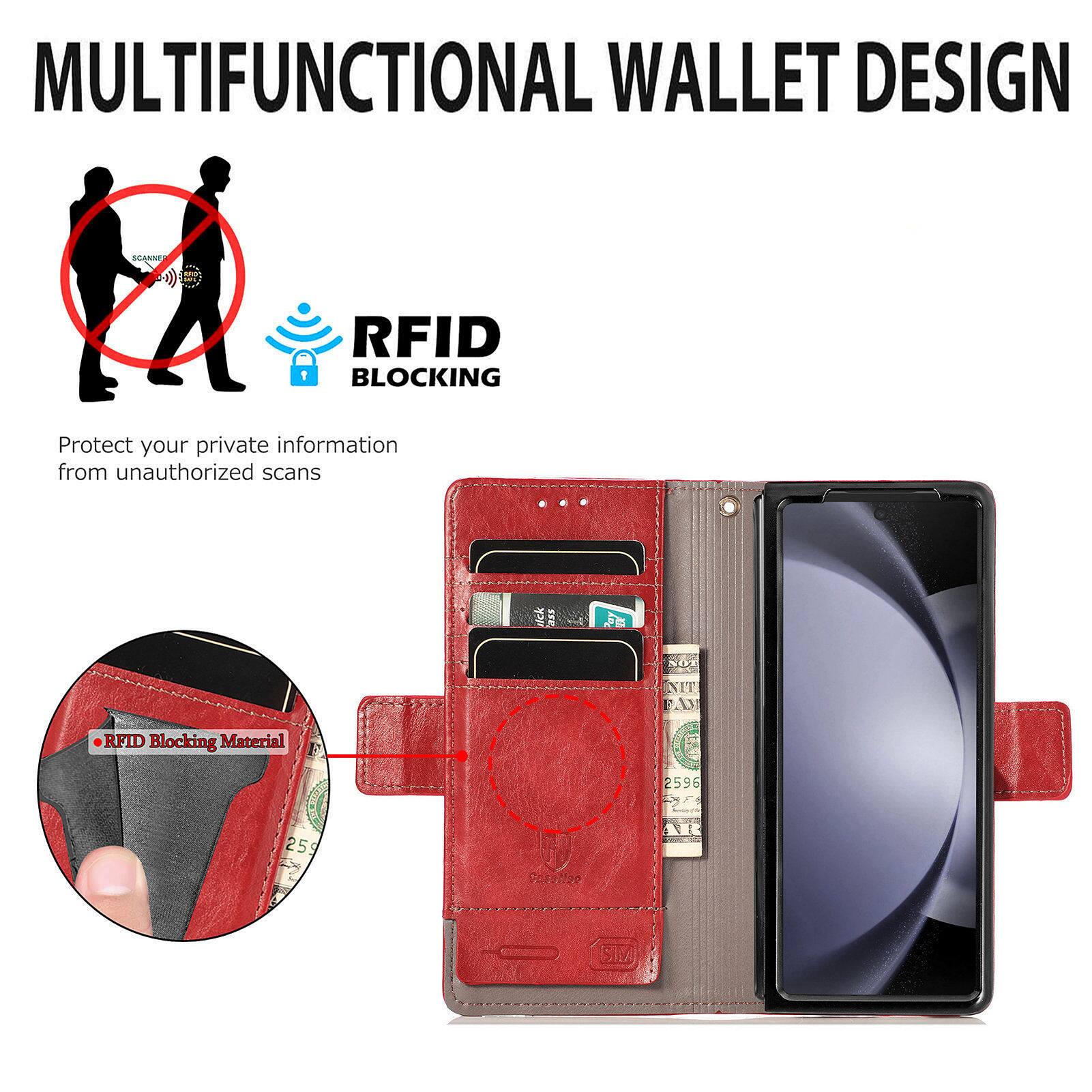MULTIFUNCTIONAL WALLET DESIGN

RFID BLOCKING

Protect your private information from unauthorized scans

RFID Blocking Material