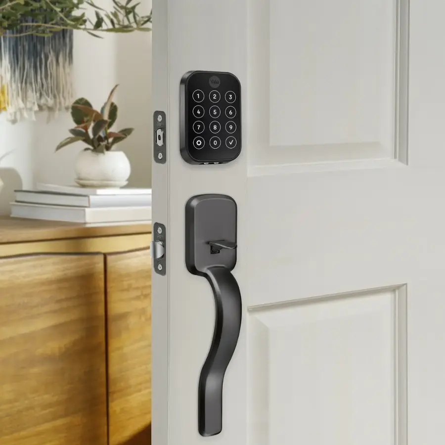 Alt View 19. Yale - Assure Lock 2 - Smart Lock Keyless Wi-Fi Deadbolt with APPLE HOME KEYS | Touchscreen Keypad Access - Black Suede.