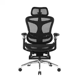 SIHOO - C300 Computer Chair with Footrest,Gaming Chair with Soft 4D Armrests, Dynamic Lumbar Support and Swivel Office Chair - Basic - Black