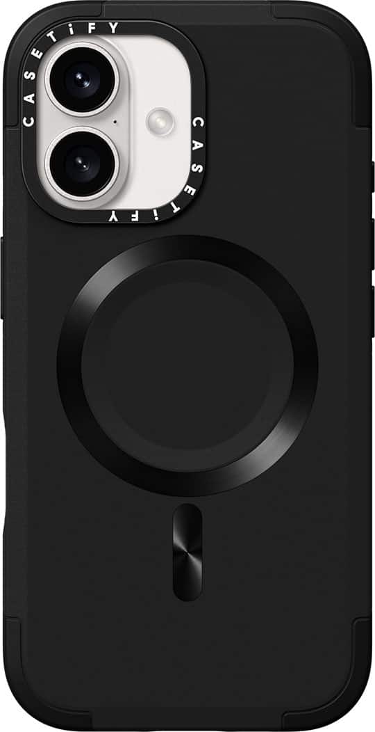 CASETiFY - Force Case with MagSafe for Apple iPhone 16 - Black - Front_Zoom