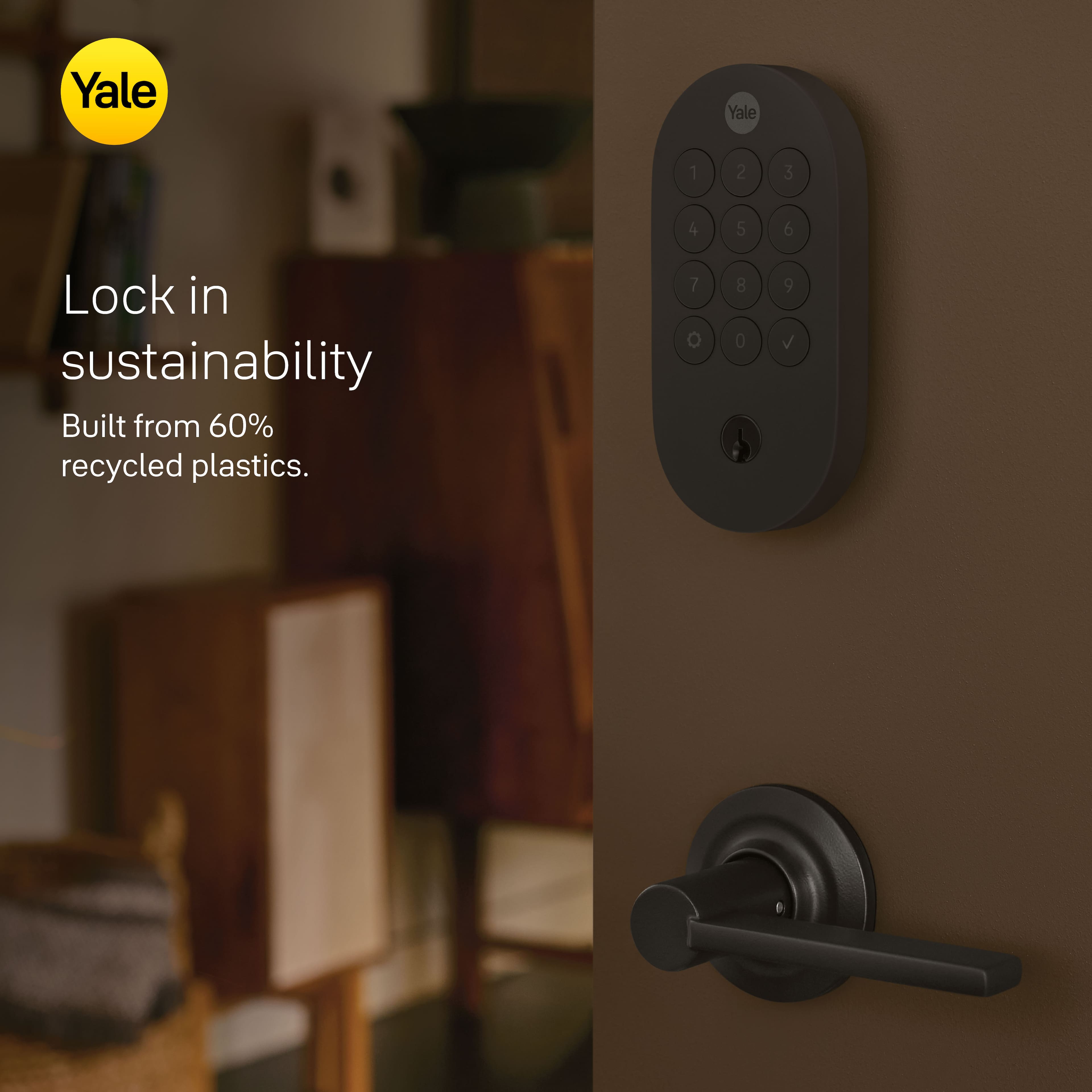 Yale Lock in Sustainability Built from 60% Recycled Plastics.