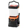 VEVOR - LED Camping Lantern,All-in-one,1000LM,360° Illumination,4 Lighting Modes,Battery Powered Light,Outdoor Robust Flashlight - Black,Orange