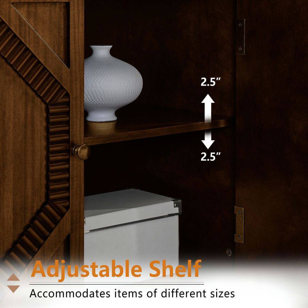 Adjustable Shelf  
Accommodates items of different sizes  

2.5"  
2.5"