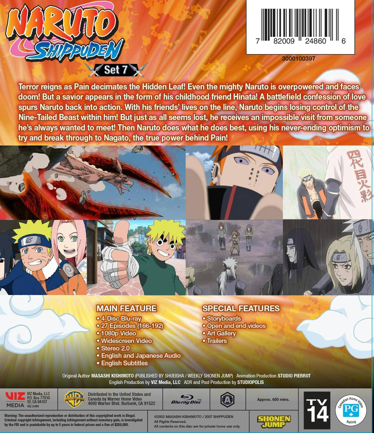 Back. Naruto Shippuden Set 7 New   - BLU-RAY.