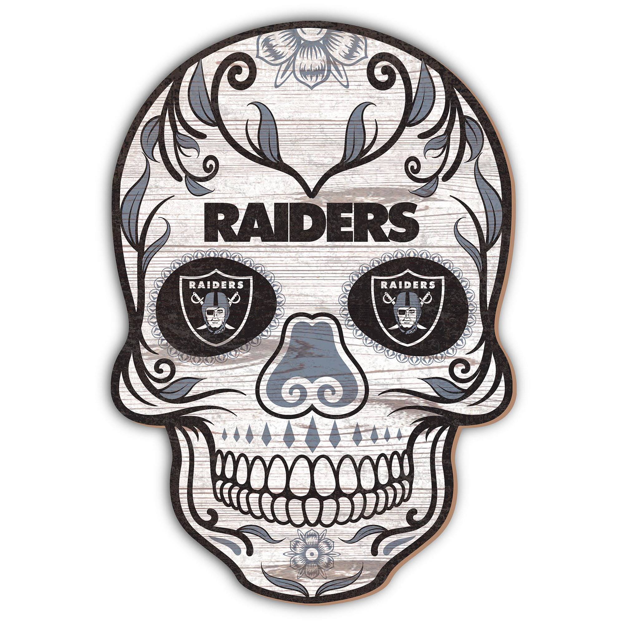 Fan Creations - Las Vegas Raiders 12'' Sugar Skull Sign - Multicolor