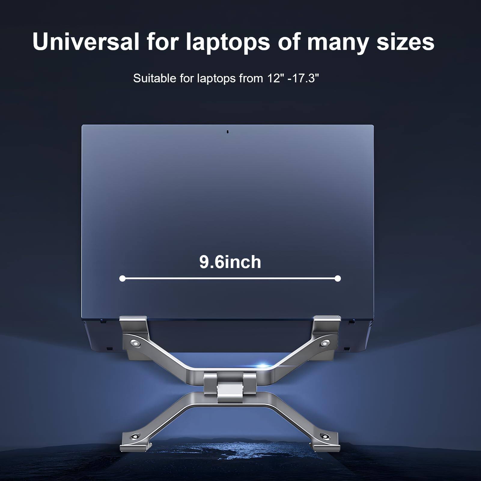 Universal for laptops of many sizes  
Suitable for laptops from 12" - 17.3"  
9.6 inch