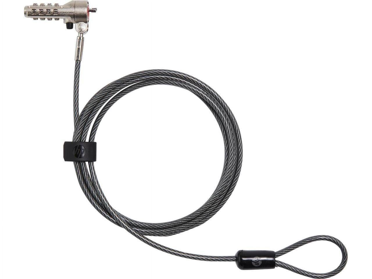 Alt View 3. HP - HP Essential Nano Combination Cable Lock - 6 ft Cable - 4-digit - Combination Lock - Vinyl, Galvanized Steel - For.