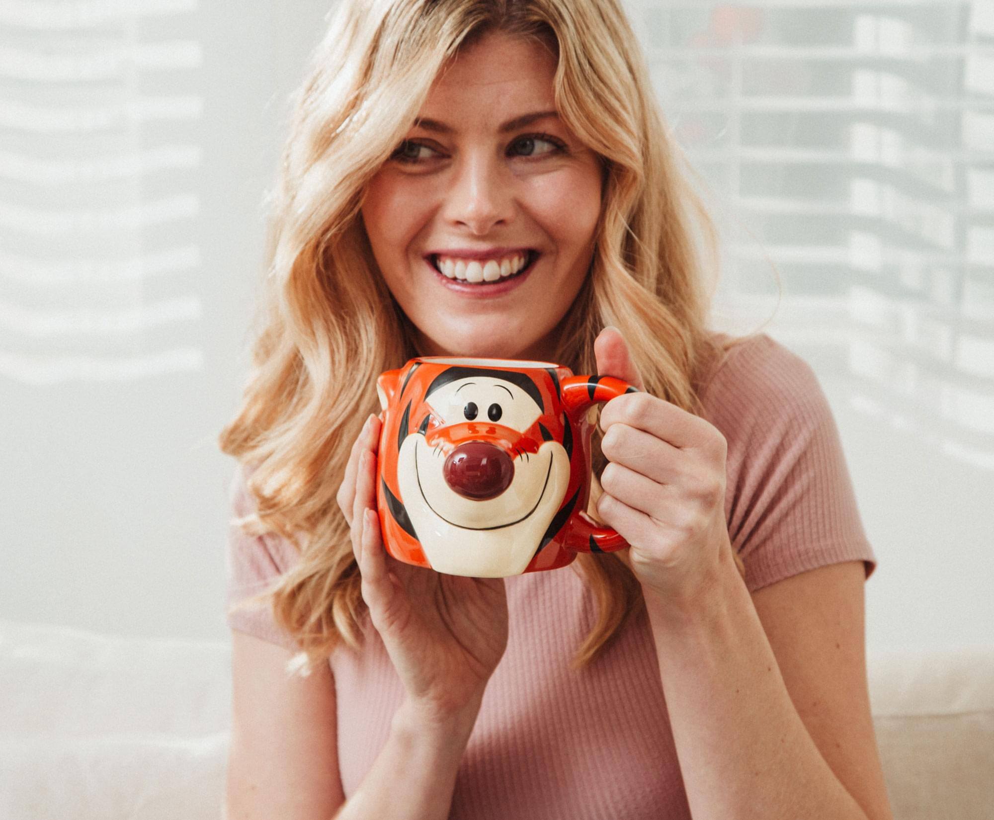 Alt View 3. Disney - Disney Winnie the Pooh Tigger 3D Sculpted Ceramic Mug | Holds 20 Ounces - Orange.