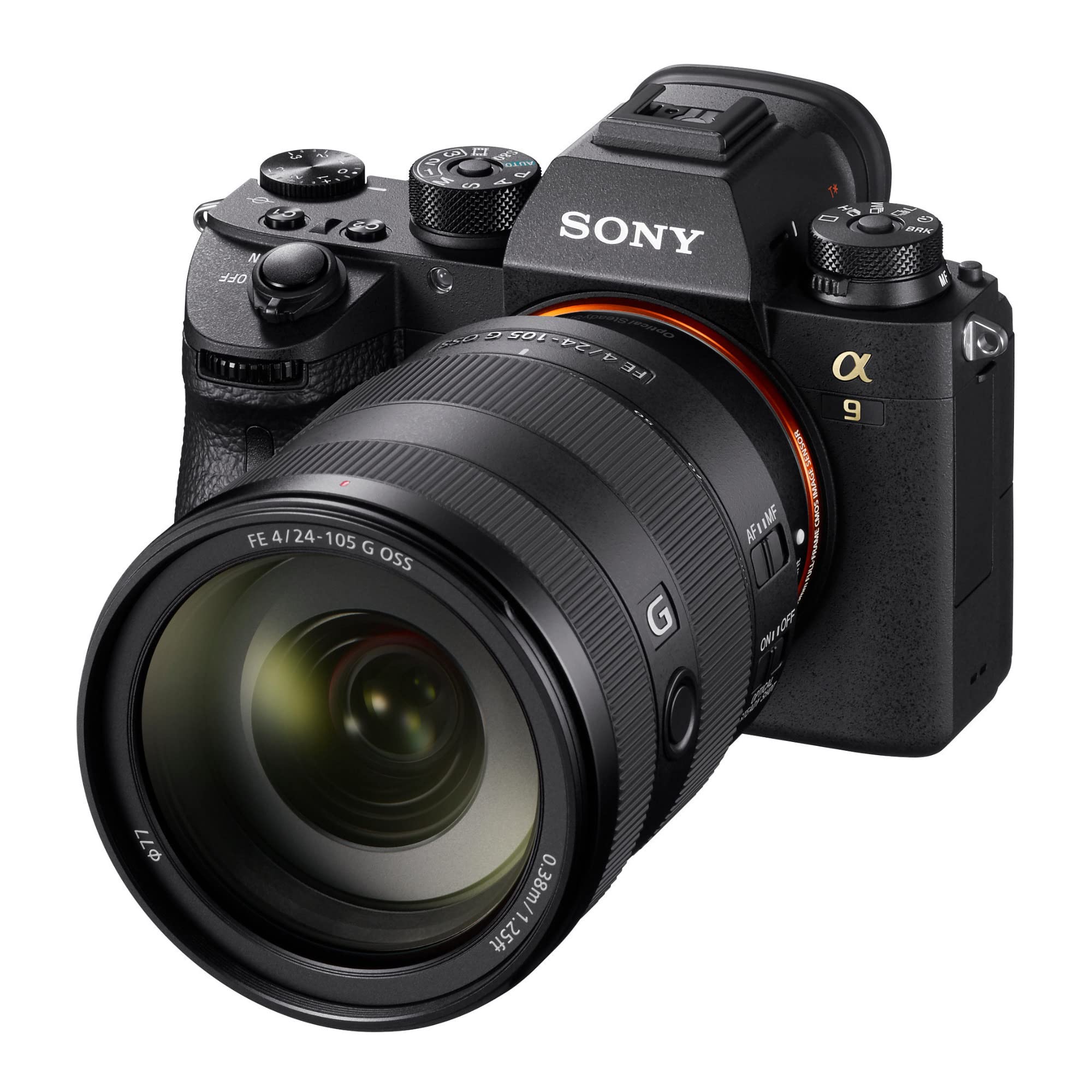 3 08 AUTO 1 S saada E G S SONY BRK N OFF Steady ESO 9 105 Optical 4/24-105 FE a 9 SENSOR IMAGE AF11MF COOPS FE 4/24-105 G OSS G ON/OFF

77 .25ft 1 0.38m/