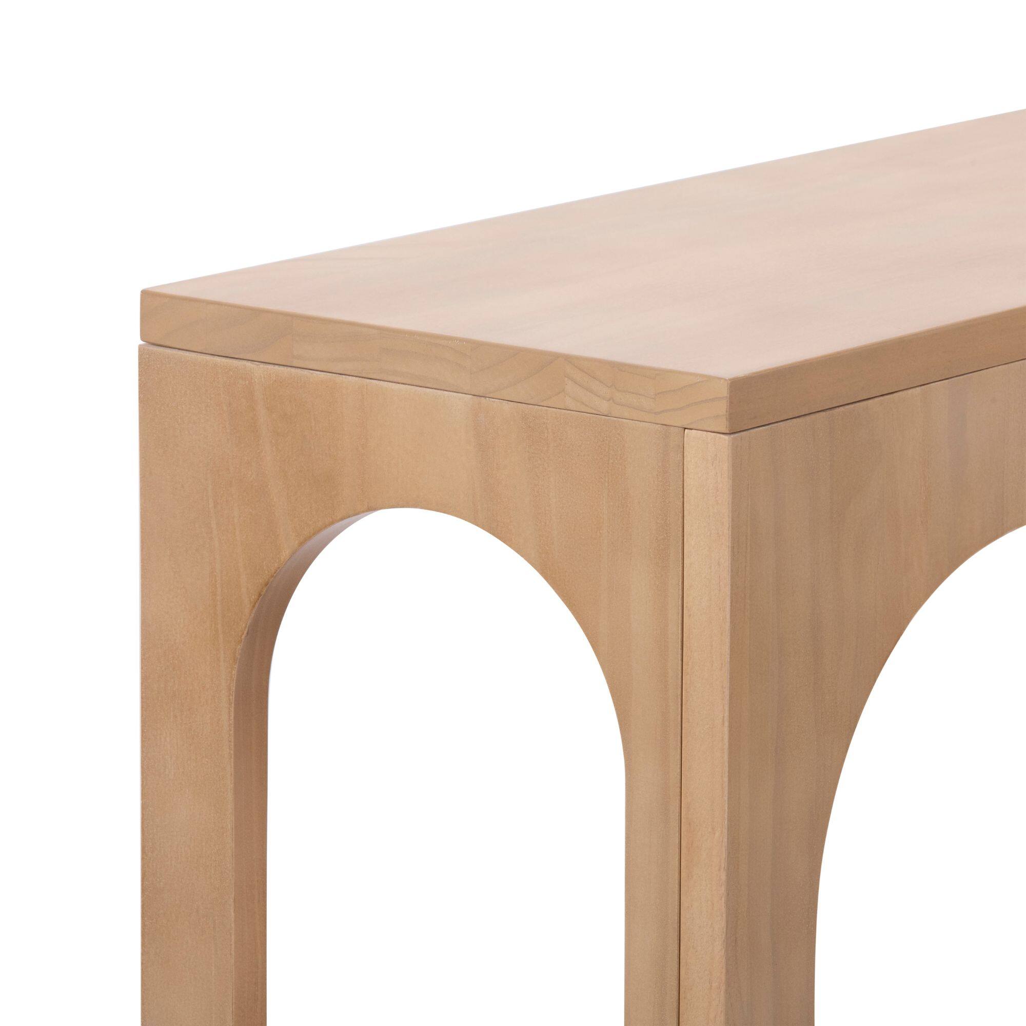 Alt View 3. Plank+Beam - Aria Console Table (47in / 1194mm), Blonde - Blonde.