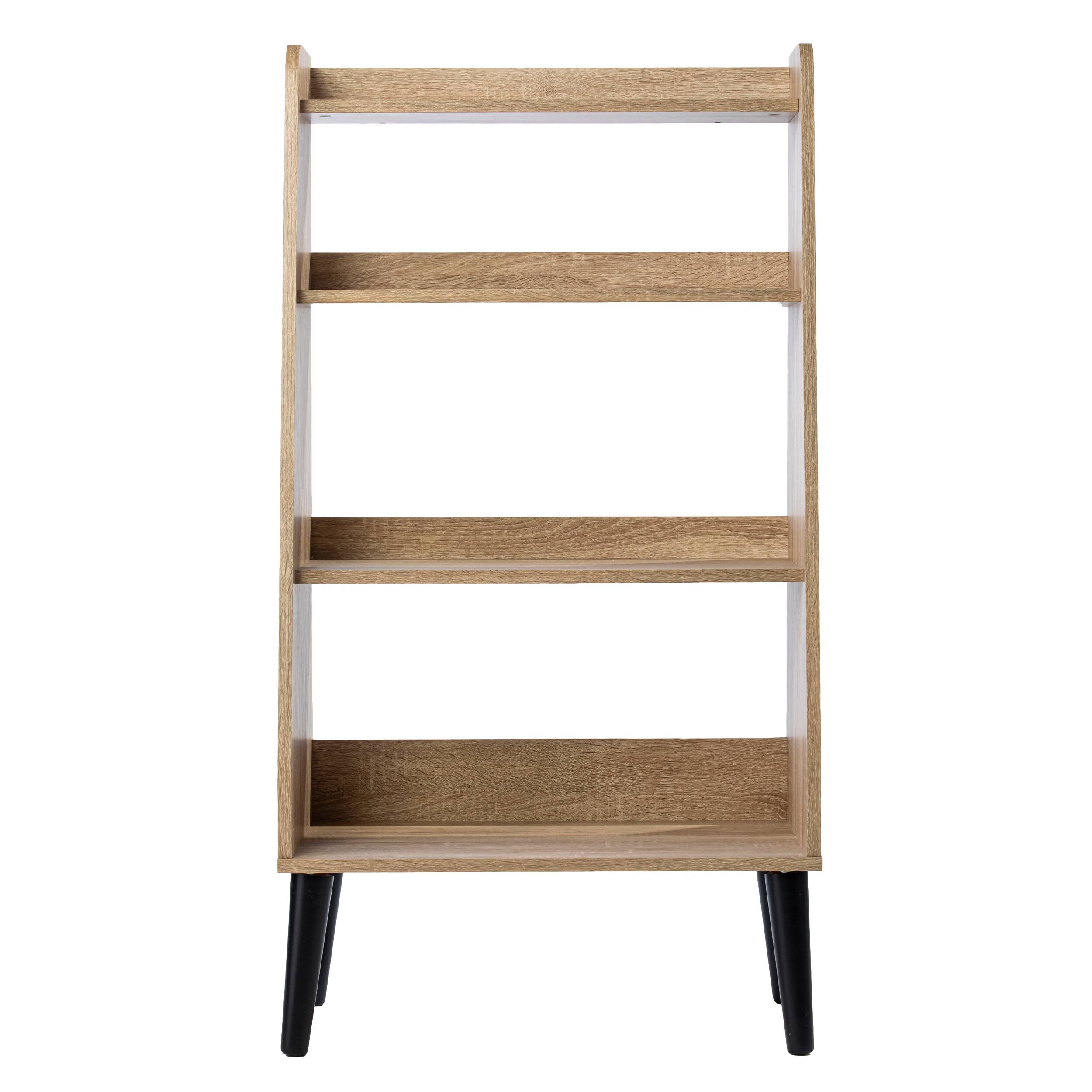 Left. TinyHomie - Berritza Midcentury Modern Bookshelf Natural - Natural.