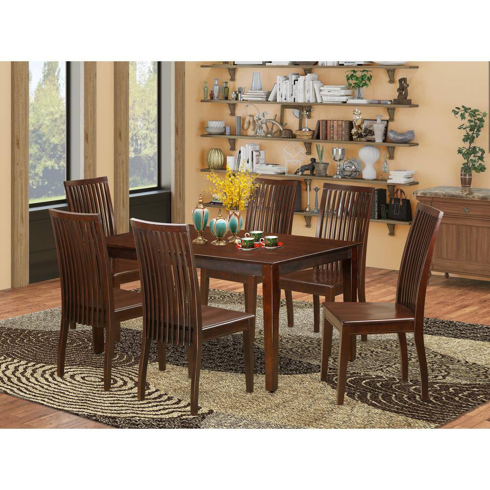 Left. East West Furniture - Dining Room Set Mahogany - Brown.