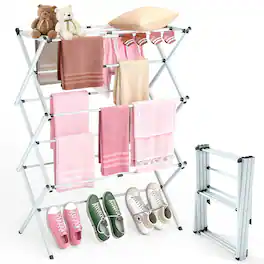 Sugift - Folding Metal Drying Rack - White
