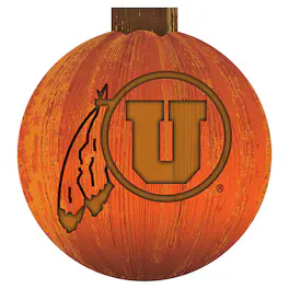 Fan Creations - Utah Utes 12'' Pumpkin Sign - Orange