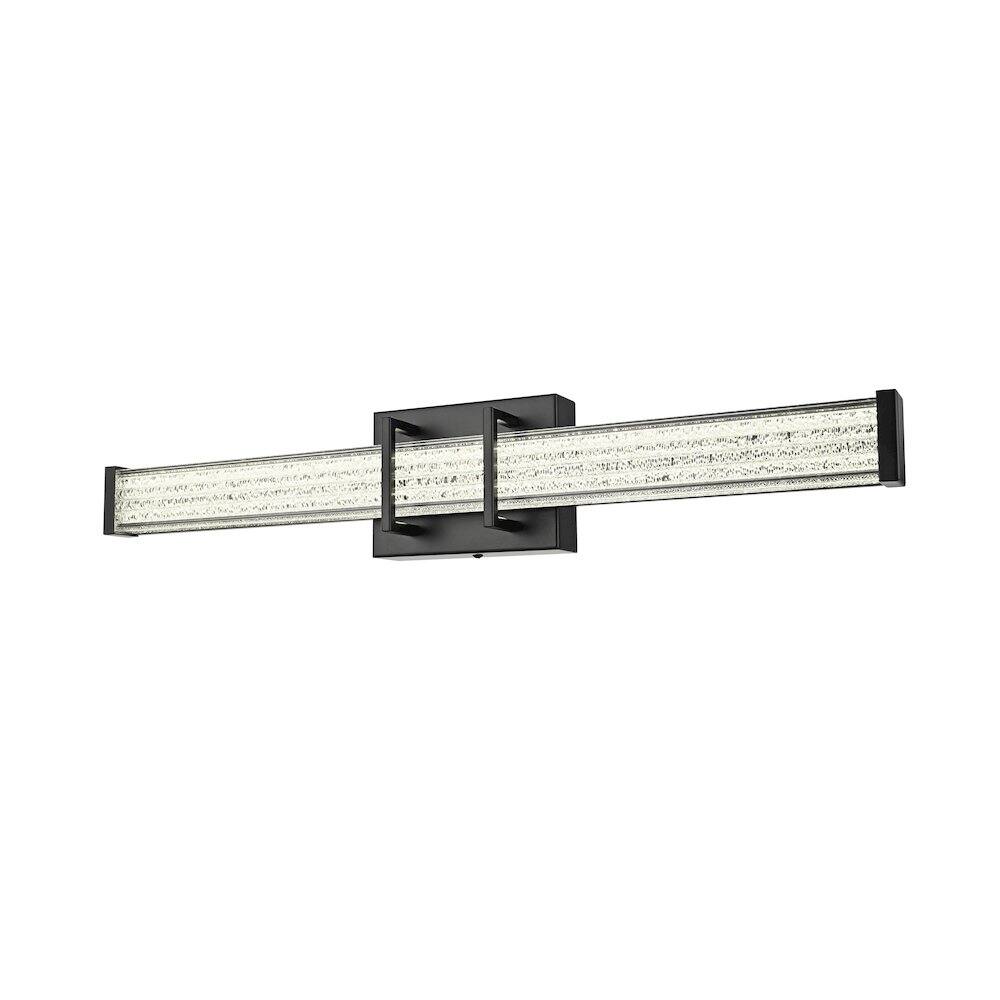 Left. Living District - Ivaan 24 Inch Led Wall Sconce In Black - Black.