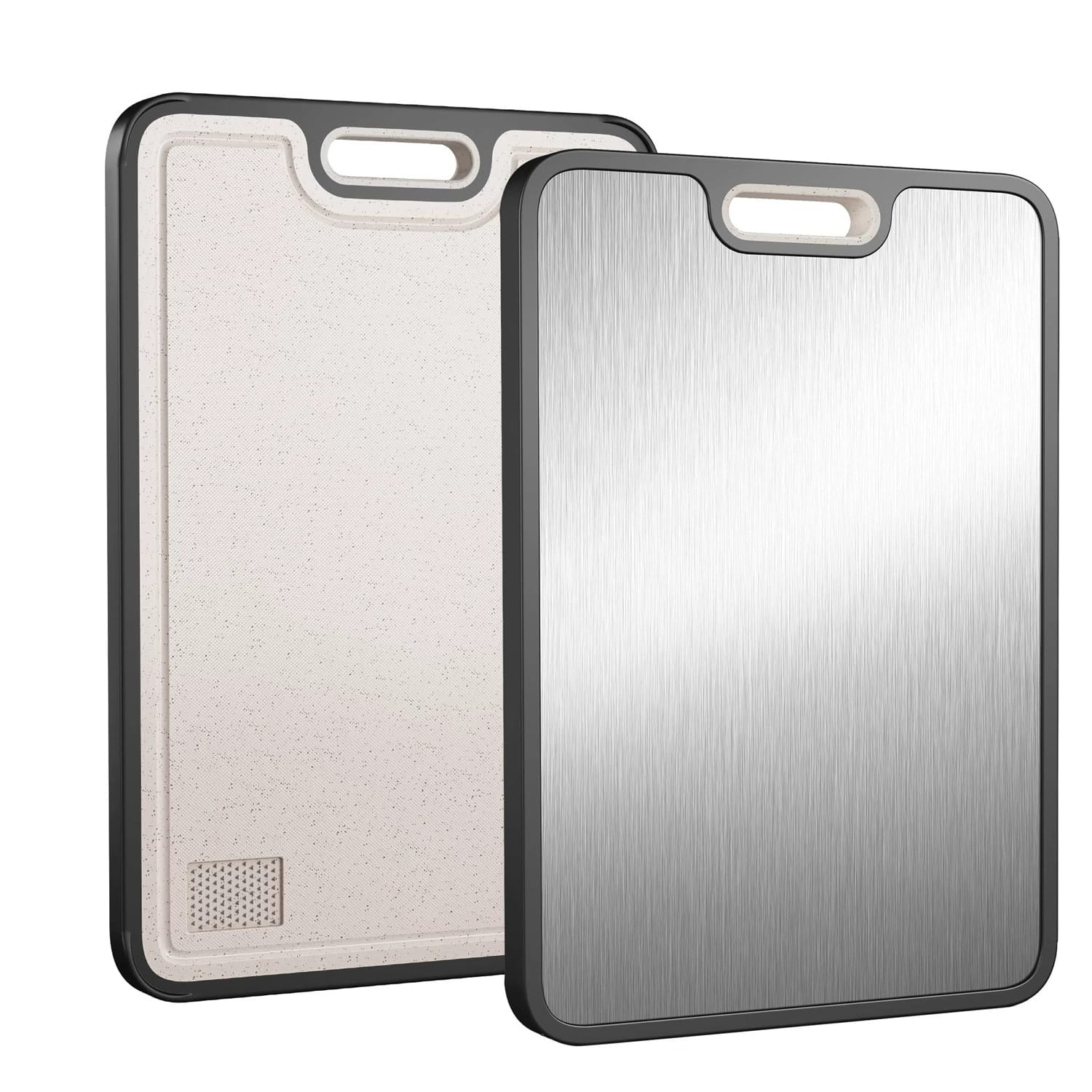 Giantpower - Cutting Board Double Sided, Pure Cut Titanium & Wheat Straw PP Double Sided Chopping Board 15.1×10.4 inch (1 Pcs)