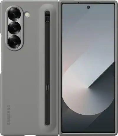 Samsung Galaxy Z Fold 6 S Pen Phone Case, Protective Cover with Built in S Pen Holder Slot I Color: Gray - Best Buy Samsung Galaxy Z Fold 6 S Pen Phone Case, Protective Cover with Built in S Pen Holder Slot I Color: Gray - Best Buy