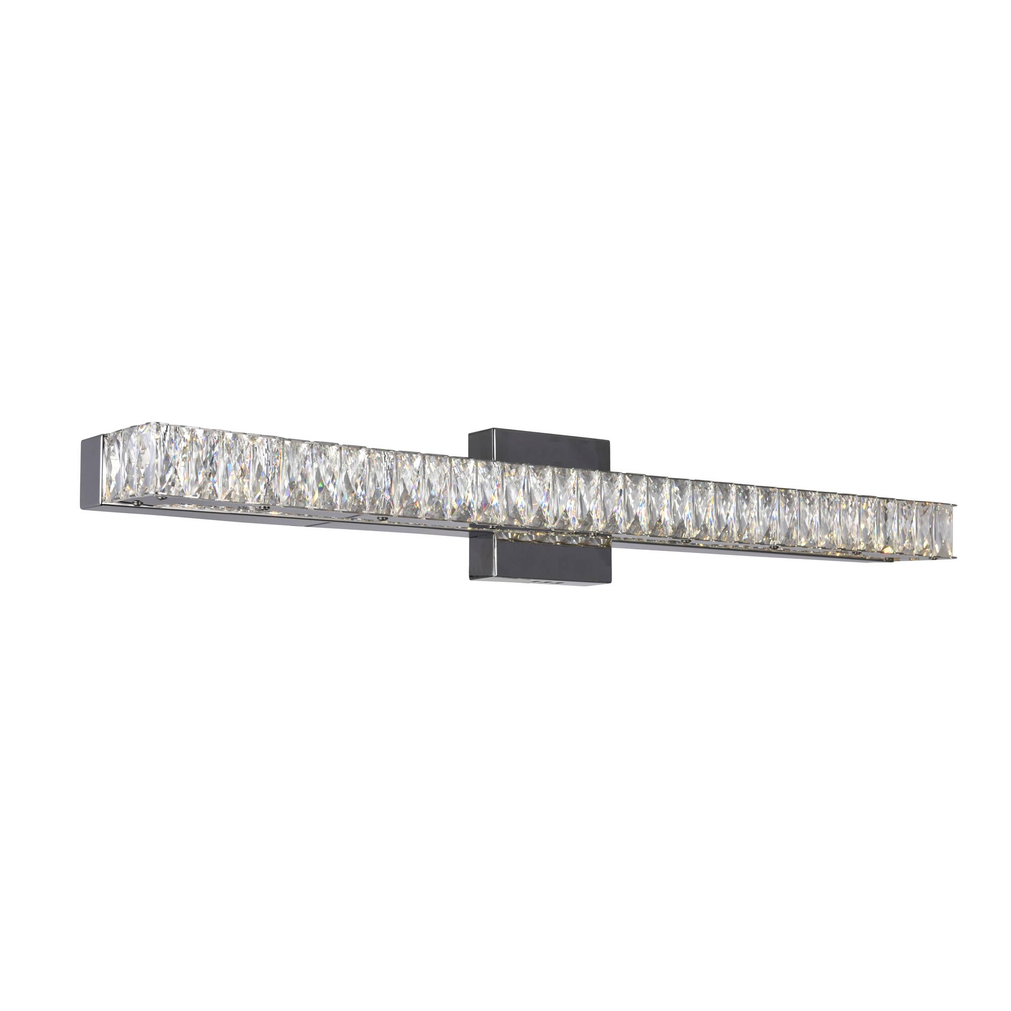 Front. CWI Lighting - Milan LED Vanity Light With Chrome Finish - Chrome.