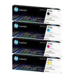 HP - Original 218X High Yield Black and Standard Yield Cyan/Magenta/Yellow Toner Cartridge Set, 4/Pack